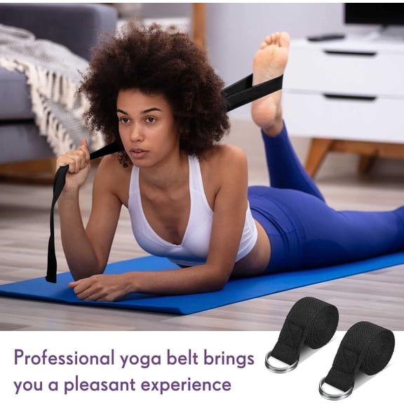 Yoga Strap for Stretching - 6ft Exercise Stretch Band with Metal D Ring, 50 Pieces for Replacement