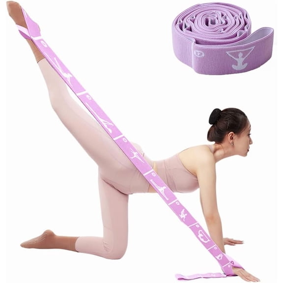 Yoga Strap with Loops - Multi-Functional Stretch Band for Pilates, Dance, Gymnastics, Flexibility & Resistance Training, Ballet, Latin Workouts