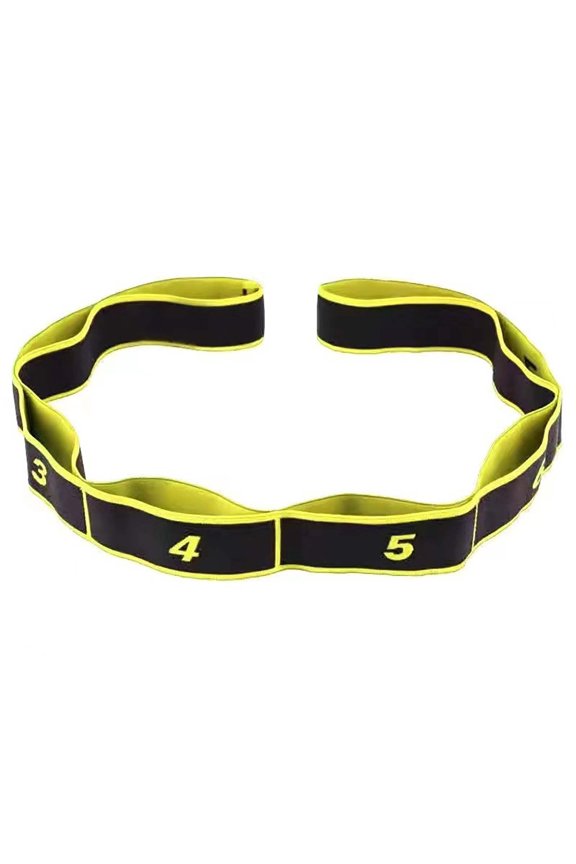 Yoga Stretching Strap with 8 Numbered Loops, Elastic Resistance Band for Dance Flexibility, Multi-Section Stretching Tool for Body Shaping, Exercise Strap