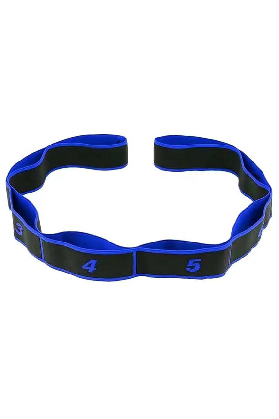 Yoga Stretching Strap with 8 Numbered Loops, Elastic Resistance Band for Dance Flexibility, Multi-Section Stretching Tool for Body Shaping, Exercise Strap