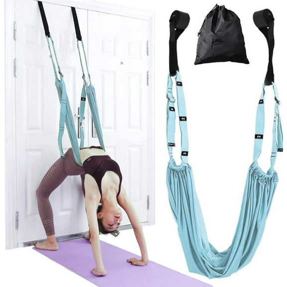 Yoga Stretching Strap, Aerial Yoga Strap, Adjustable Fitness Strap Band for Waist Trainer Leg Stretching, Anti-gravity Inversion Exercise Door Flexibility Tensile Trainer for Pilates Dance