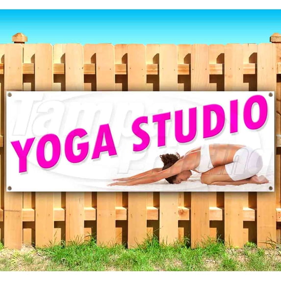 Yoga Studio 13 oz Vinyl Banner With Metal Grommets