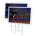 thumbnail image 1 of Yoga Studio 2 Pack Of 18" x 24" Yard Sign & Stake | Advertise Your Business | Stake Included Image On Both Sides | Made in The USA, 1 of 3