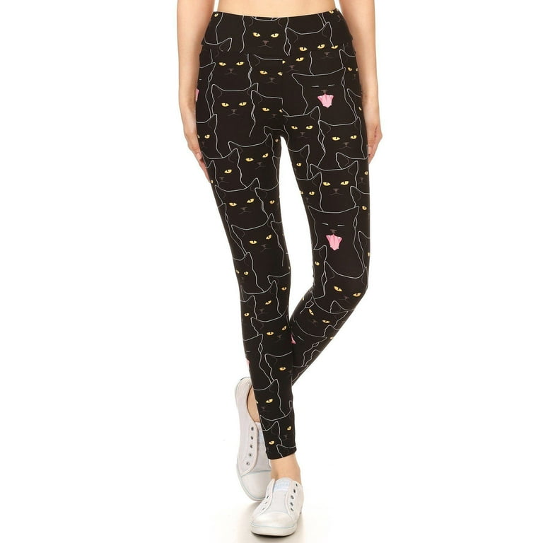 Cat print yoga clearance pants