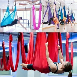 Aerial Yoga Swing Set Trapeze Yoga Hammock Kit Ultra Strong Antigravity  Yoga Flying Sling Inversion Swing Tools with Extension Straps and Elastic  Band