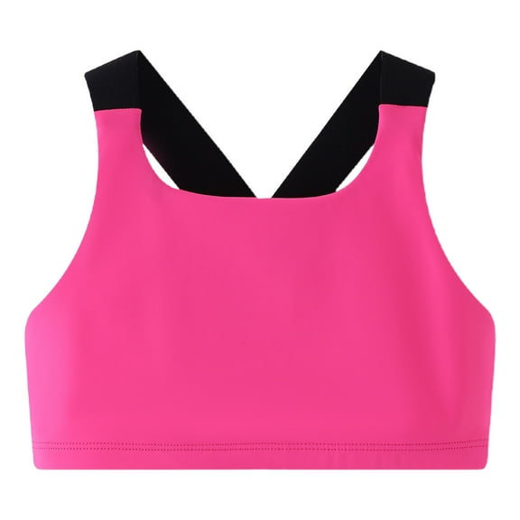 Yoga Tank Tops for Girls Summer Size 5-13 Teens Kids Color-Block Stretchy Pullover Sleeveless Gym Athletic Workout Cropped Cami Top