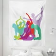 thumbnail image 1 of Yoga Tapestry, Yoga Body Forms Poses Female Silhouettes Sportswomen Colorful Composition, Fabric Wall Hanging Decor for Bedroom Living Room Dorm, 5 Sizes, Multicolor, by Ambesonne, 1 of 1