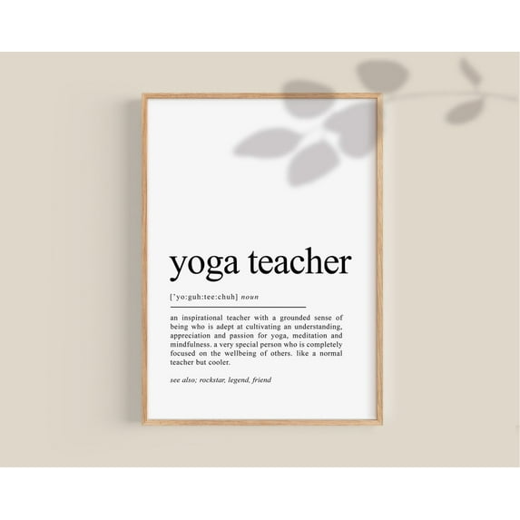 Yoga Teacher Gift, Yoga Instructor Gifts, Yoga Poster, Meditation Mindfulness Poster Studio Decor Wall Art, Home Decor, 24x36 UNFRAMED