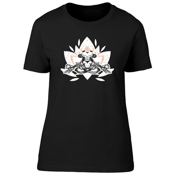 Yoga Teacher Monkey T-Shirt Women -Image by Shutterstock, Female Large