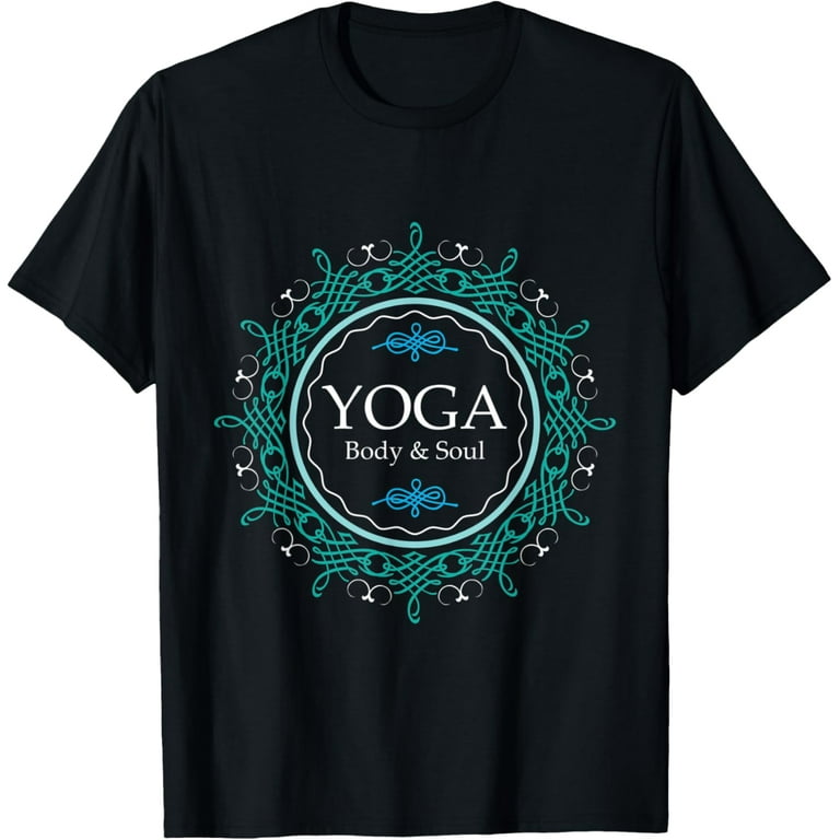 Yoga Tee Shirt With Yoga Body & Soul Inspiration Yoga Tee Shirt With Yoga Body & Soul Inspiration