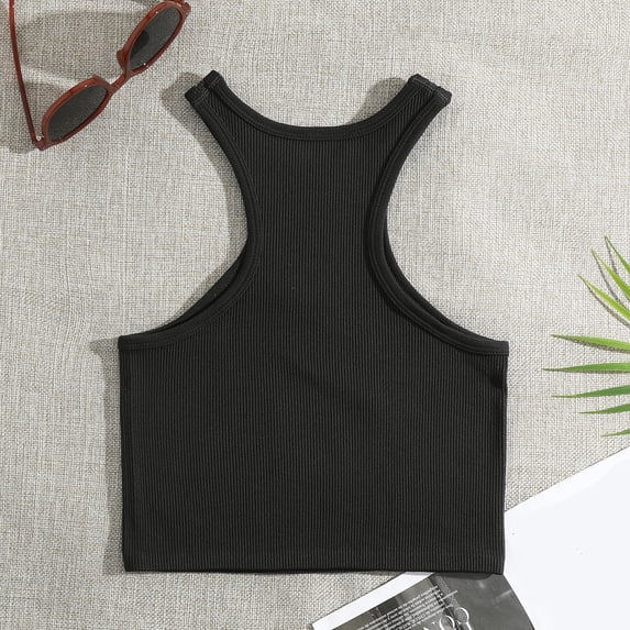 Yoga Threaded Vest skin-friendly Running Fitness Crop Tops Skin-Friendly Sports