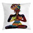 thumbnail image 1 of Yoga Throw Pillow Cushion Cover, Woman Figure in Ethnic Style Costume Praying Culture Religion Enlightenment Grace, Decorative Square Accent Pillow Case, 18 X 18 Inches, Multicolor, by Ambesonne, 1 of 2