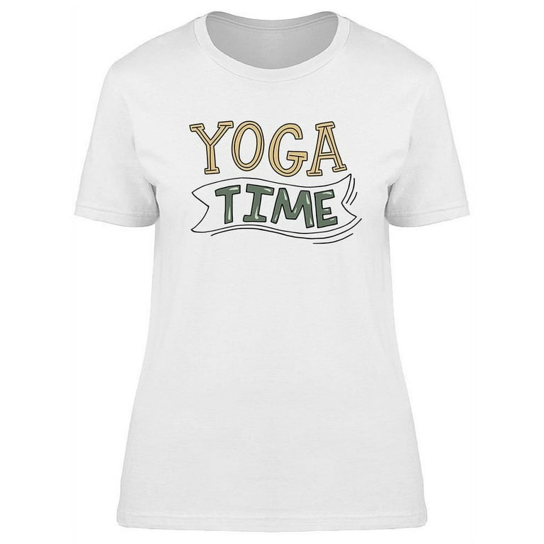 Yoga Time Cute Design T-Shirt Women -Image by Shutterstock, Female Small