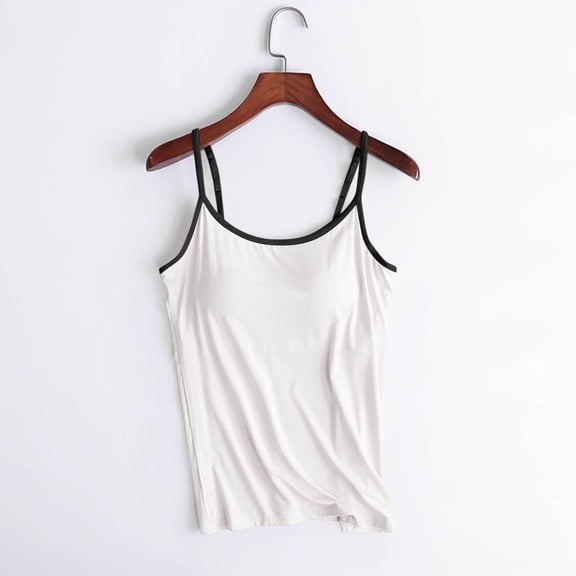 Yoga Tops Sleeveless for Women Camisole Workout Athletic Tank Tops Built in Bra Tank Tops Yoga Sleeveless Muscle Shirts Adjustable Spaghetti Straps Comfy Lounge Cami Tanks Top