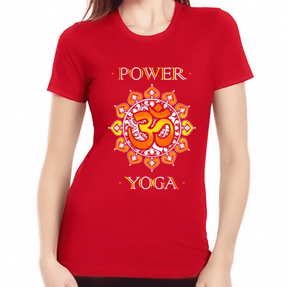 Yoga Tops for Women - Womens POWER Yoga Shirts for Women Premium Vintage OM POWER Yoga Shirt