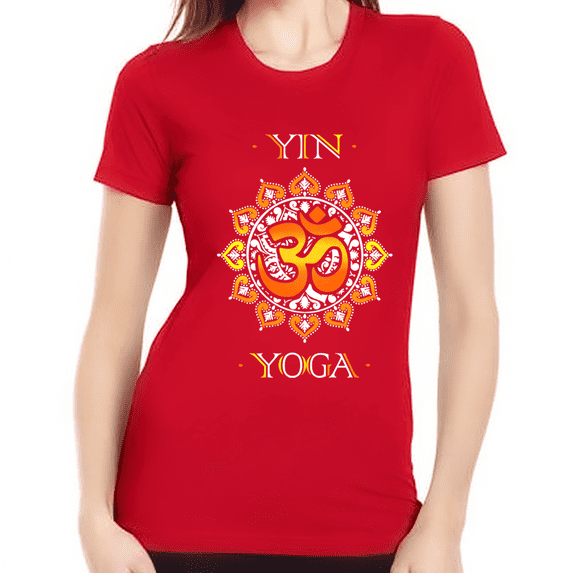 Yoga Tops for Women - Womens YIN Yoga Shirts for Women Premium Vintage OM YIN Yoga Shirt Mantra YIN Yoga Shirt