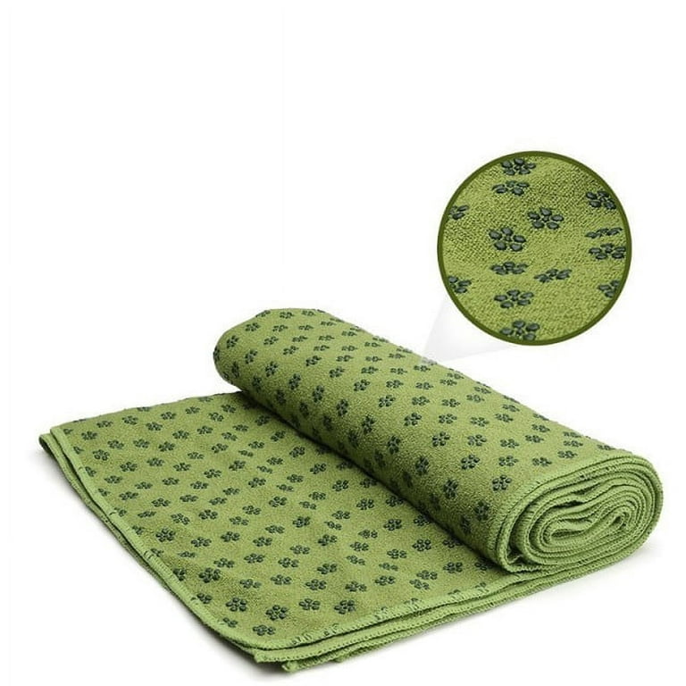 Premium Non-Slip Waffle Yoga Mat + Towel Set For Regular & Hot Yoga, 24 x  72