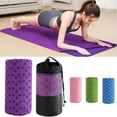 thumbnail image 1 of Yoga Towel Sweat Absorbent Non-Slip Mat Cover | Hot Yoga Mat Pavement Cloth | Fast Drying, Breathable Microfiber | PVC Grip | With Mesh Bag & Strap | 183x82cm, 1 of 6