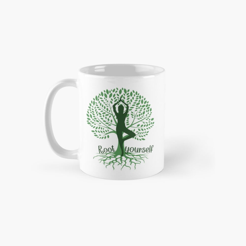 Yoga Tree Pose Balance - Root Yourself in Vrksasana Classic Mug ...