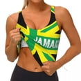 thumbnail image 1 of Yoga Vest Women Gym Sports Crop Tops Jamaica Flag Print Streetwear Workout Breathable Tank Top Female, 1 of 7