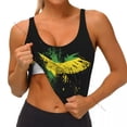 thumbnail image 1 of Yoga Vest Women Gym Sports Crop Tops Jamaica Flag Print Streetwear Workout Breathable Tank Top Female, 1 of 6