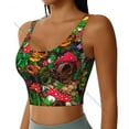thumbnail image 1 of Yoga Vest Women Gym Sports Crop Tops Skulls For Halloween Streetwear Workout Breathable Tank Top Female, 1 of 7