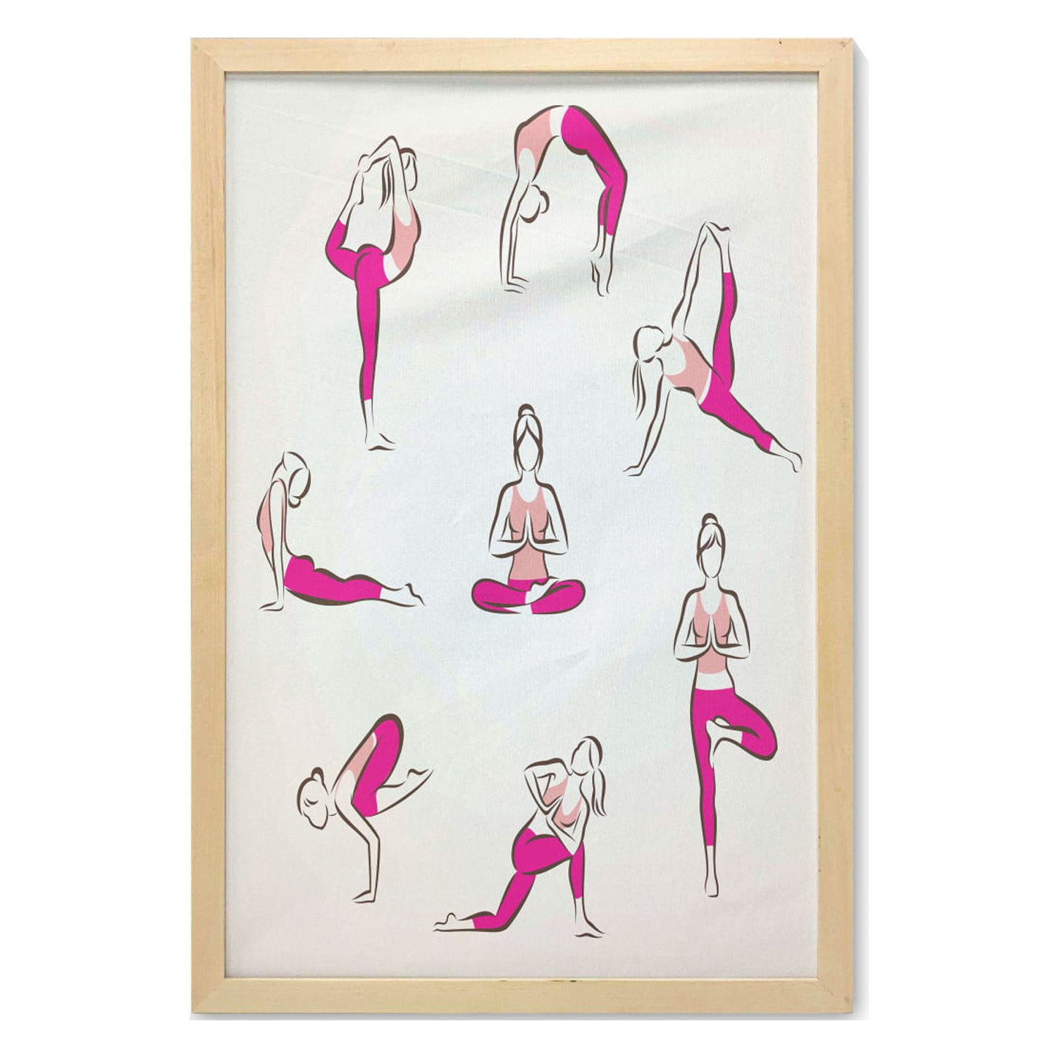 Sikhash Wall Sticker Posters, Yoga Poses Posters (36X24 inches) Yoga Asan  for Full Body, Workout, Mediation Quotes, Yoga Studio, Hall, Big Size. Q29  : Amazon.in: Home & Kitchen