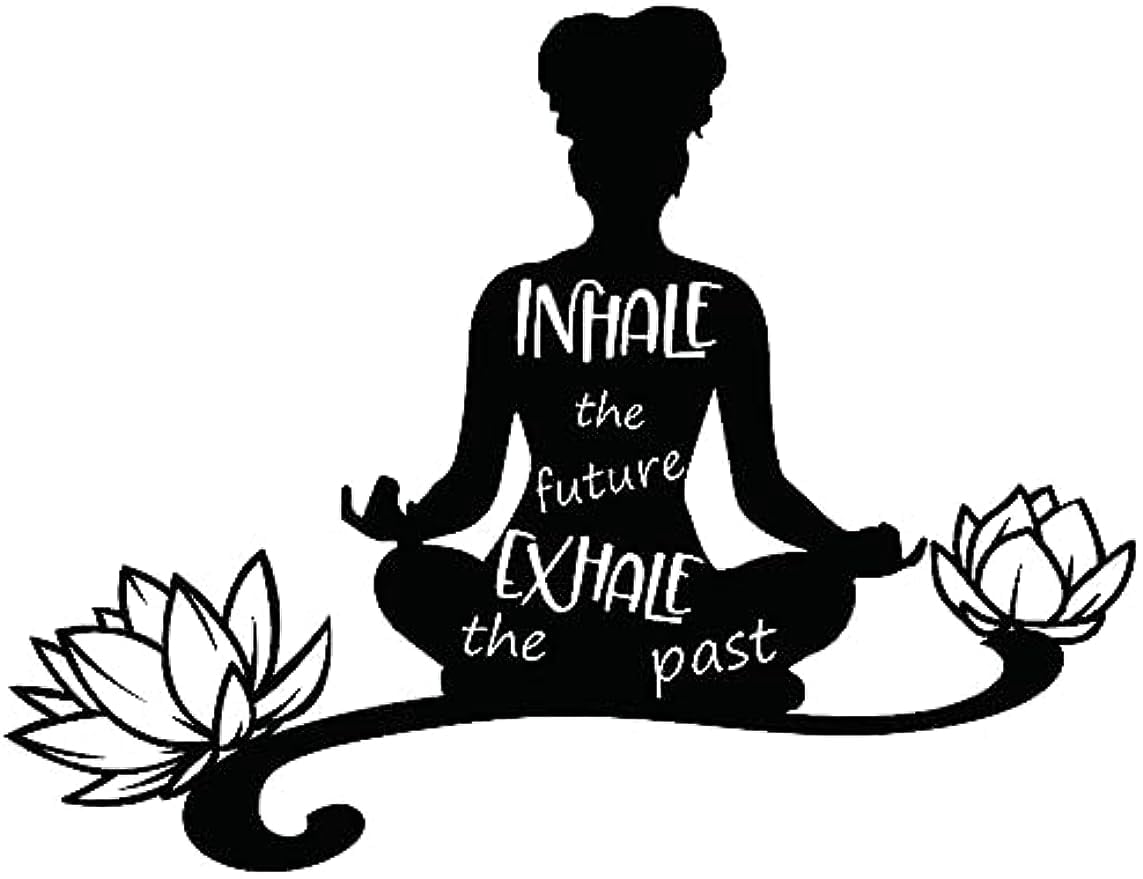 5x9 Sticker - Inhale The Future Exhale The Past Vinyl Sticker - Meditation & Studio ...