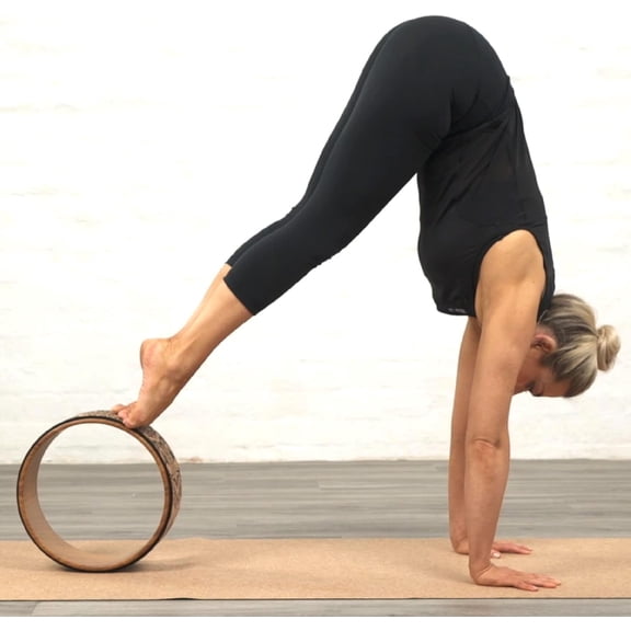 Yoga Wheel, Exercise Prop for Back Pain, Yoga Poses, Pilates, Stretches, Backbend Inversions and Bridge Position, Improves Flexibility, Balance and Core Strength