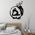 thumbnail image 1 of Yoga Woman Wall Decal Enso Circle Meditating Girls Bedroom Home Decoration Vinyl Wall Sticker Yoga Studio Gym Mural Art 57x76cm, 1 of 4