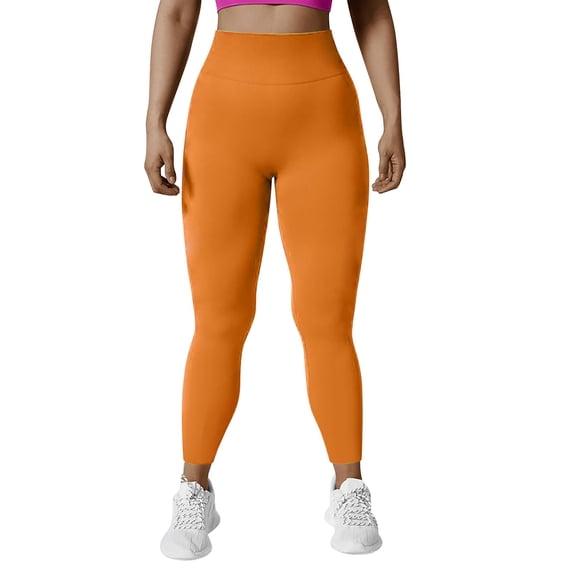 Yoga Women Leggings 2025 Women's Solid Color Seamless Fashion Tight Sports Pants Butt Lifting Fitness Pants Workout Leggings for Women 4 Way Stretch No See Through Tummy Control Workout Yoga Pants