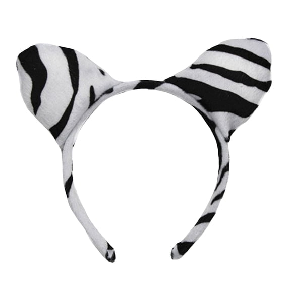 Yoga Workout Head Bands CQXIDFH Soft Furry Plush Animal Headband, Fashion Cute Hair Hoop for Women Halloween & Daily Party Use, Trucker Hats (Black, One Size)