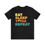 Yoga Zen Lover Unisex T-Shirt, East Sleep Yoga Repeat