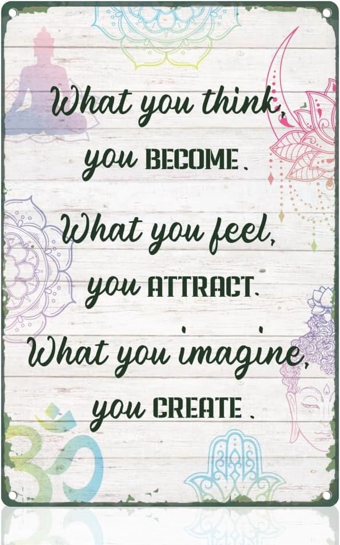 Yoga Zen Quotes Tin Sign Retro Metal Wall Decor 8" x 12" Yoga Art ...