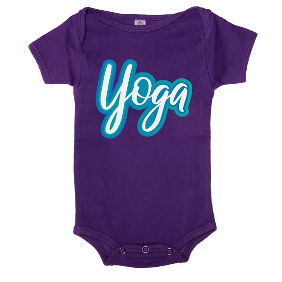 Yoga baby one-piece bodysuit, Newborn Jumper, Baby Yoga Romper - Purple Mountain CA165Yoga S8 12-18