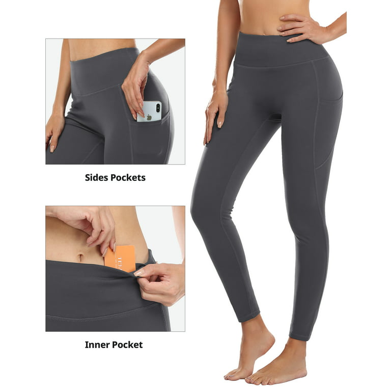 Yoga legging for Women Buttery Soft High Waist Stretch Tummy Control  Running Tights with Side Pockets 