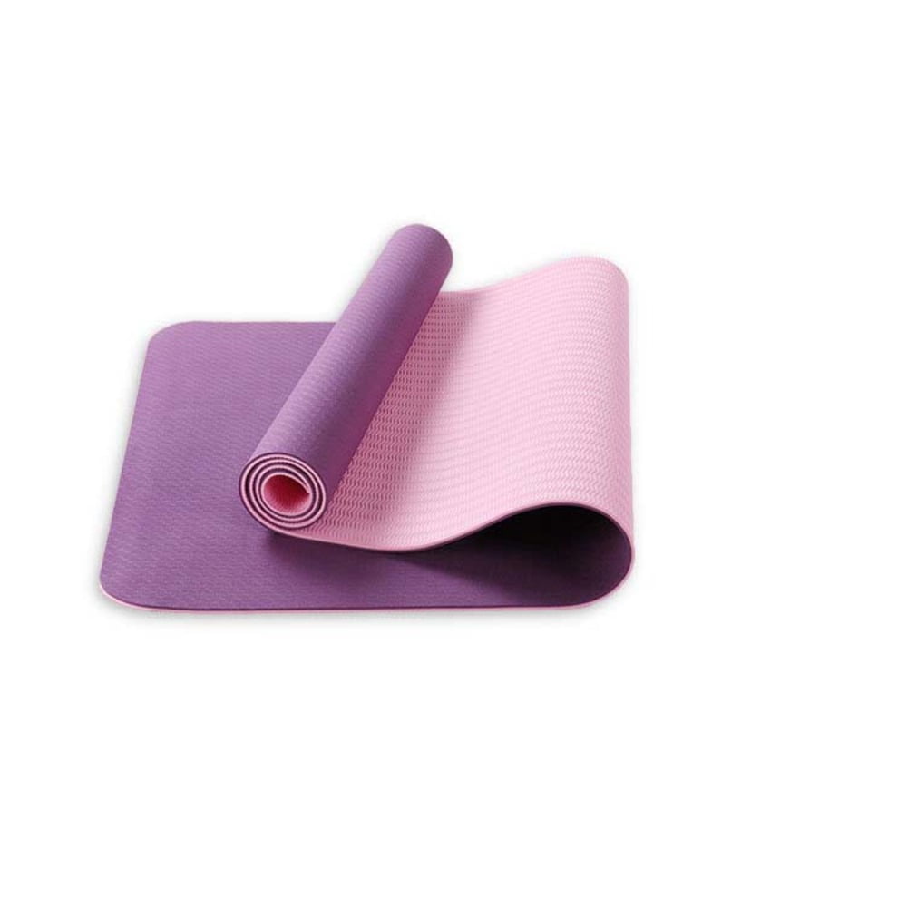 Yoga mat 0.2 inches thick, with nylon strap, suitable for both men and women - anti slip exercise mat, suitable for home yoga, Pilates, stretching, flooring, and fitness exercises
