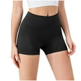 thumbnail image 1 of Yoga&nbsp;Shorts for&nbsp;Women High Waist Stretchy Dance Short Pants Solid Color Athletic Hiking Sports Sweatspants Comfy Chic Bottoms With Side Pockets, 1 of 5