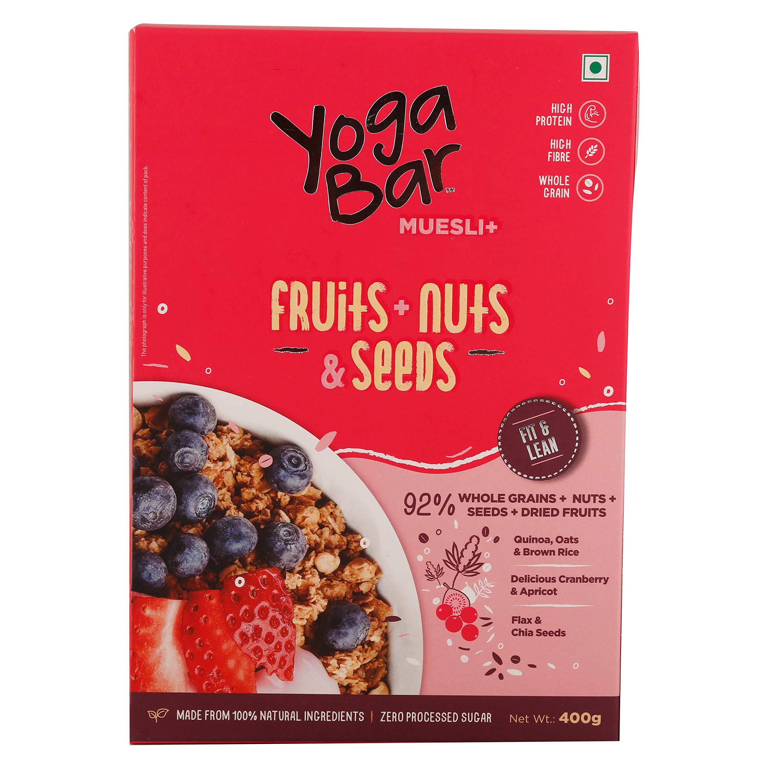 Yogabar Muesli - Fruits, Nuts & Seeds, 400G 