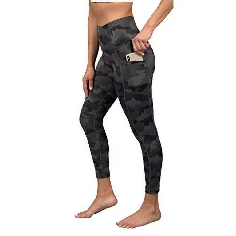Yogalicious High Waist Soft Printed Ankle Leggings for Women - Green Camo  Pocket - Small