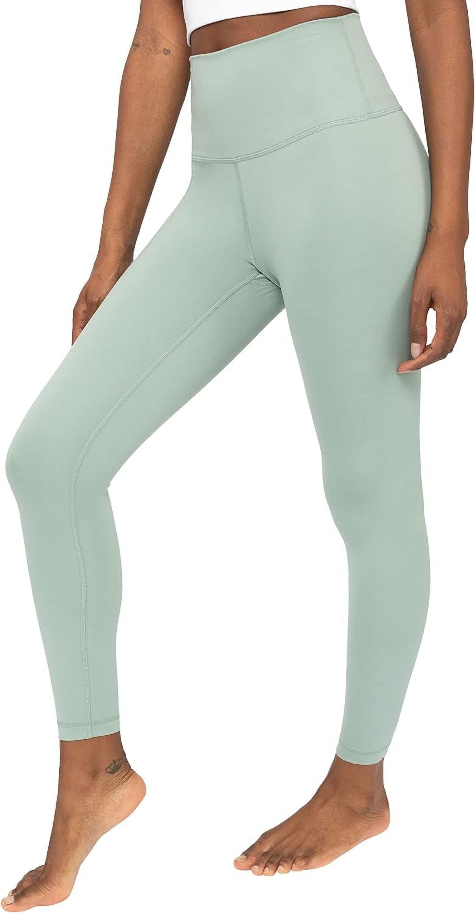 Yogalicious Lux High Waist Elastic Free Ankle Legging Green Milieu