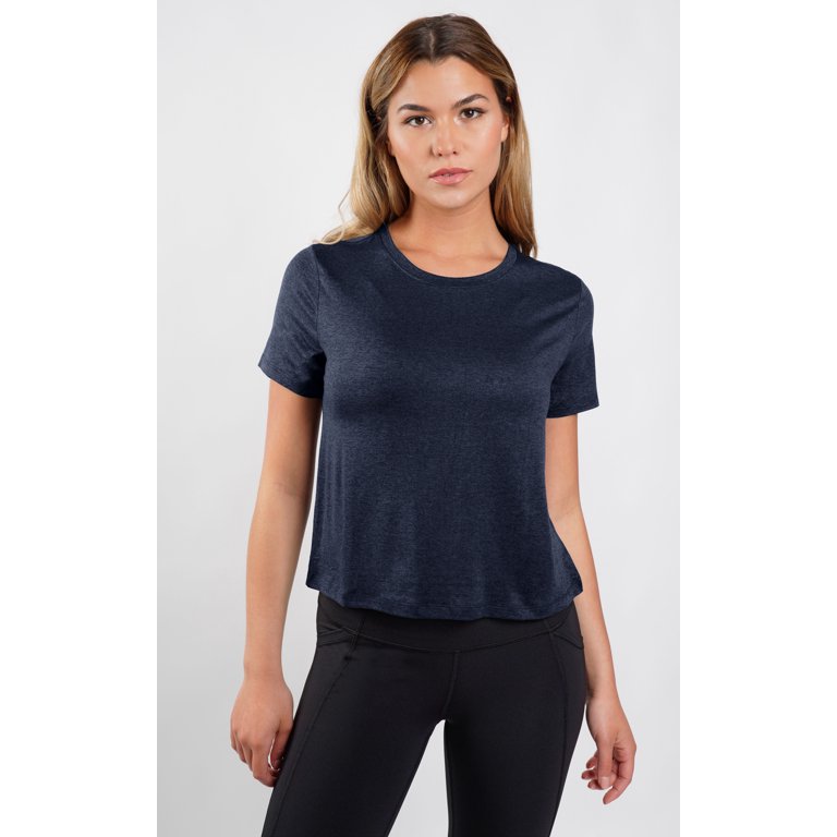 Yogalicious Women's Short Sleeve Cropped Top 