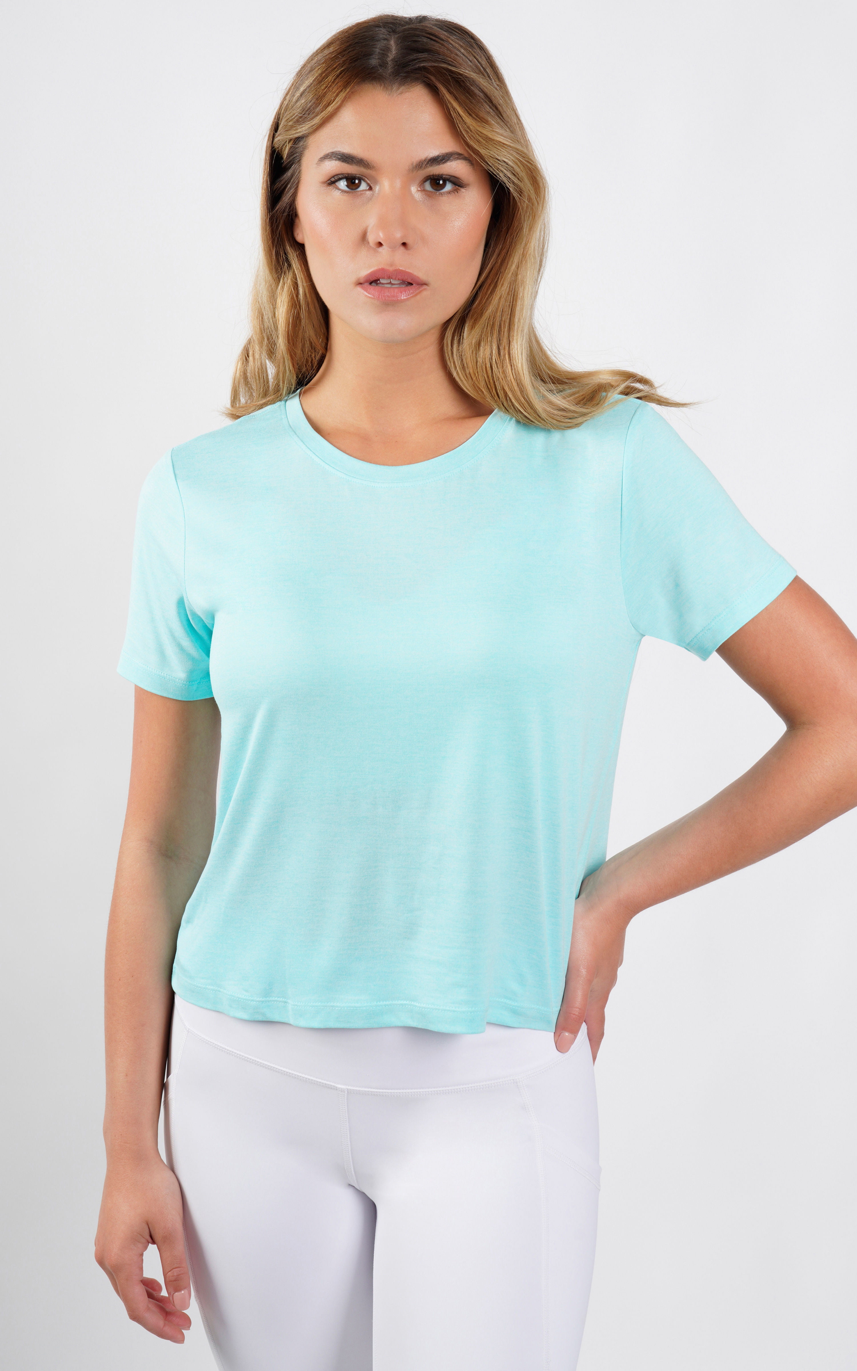 Yogalicious Women's Short Sleeve Cropped Top 