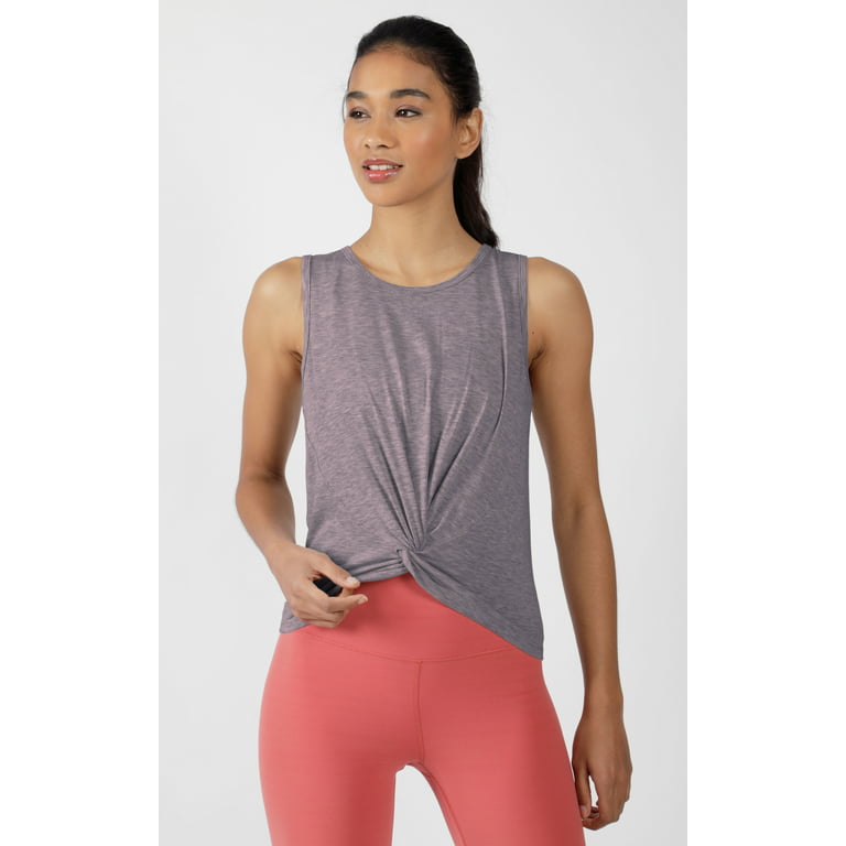 Yogalicious Women's Tie Front Sleeveless Workout Top