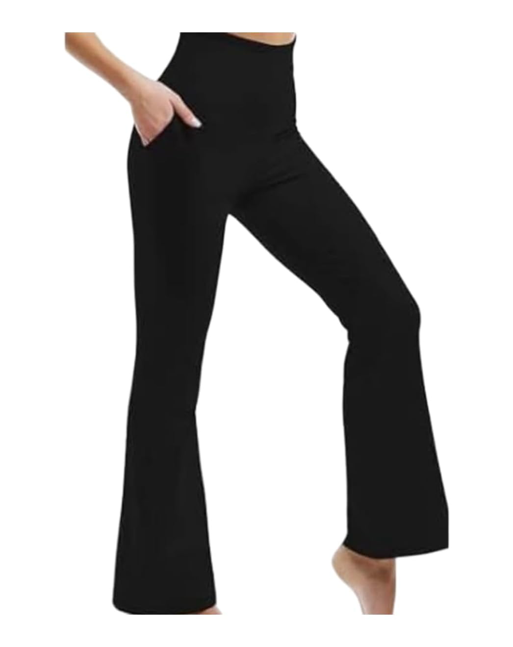 Yogalicious Womens Lux Laila Wide Leg Flare Pants - Black - Medium