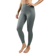 Yogalicious by Reflex Women's Carbon Lux High Waist Elastic Free 7/8 Ankle Legging