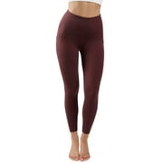 Yogalicious by Reflex Women's Powerlux High Waist Ankle Legging With Side Pocket