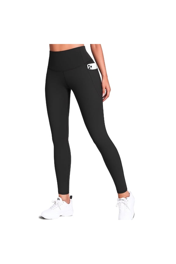 Leggings for Women, High Waist Buttery Soft Women's Leggings with Pockets Yoga Pants, Black S-XXL