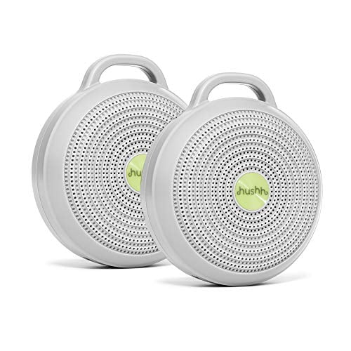 Yogasleep Hushh Portable White Noise Machine for Baby | 3 Soothing, Natural Sounds with Volume Control | Compact for On-The-Go Use & Travel | USB Rechargeable | Baby-Safe Clip & Child L