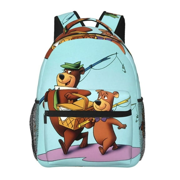 Yogi Bear Backpack Cute Printed Lightweight Casual Unisex Laptop Computer Bookbag School Hiking Work Business Travel Daypacks Gifts